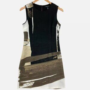 Kenneth Cole Women's Multicolor Textured Sleeveless Back Zip A-Line Dress Size12
